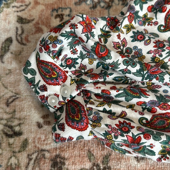 Boden Button Jersey Mini Tee Dandelion Paisley Print Casual Dress Size US 10 - Picture 16 of 16